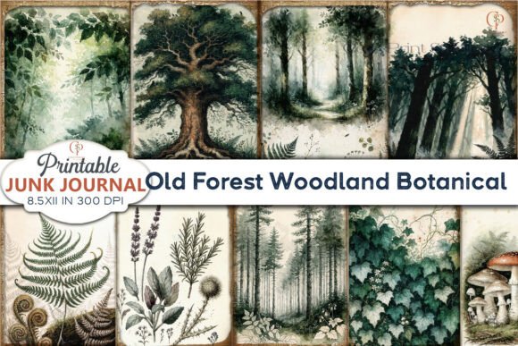 Download Old Forest Woodland Junk Journal Pages - Premium Resources
