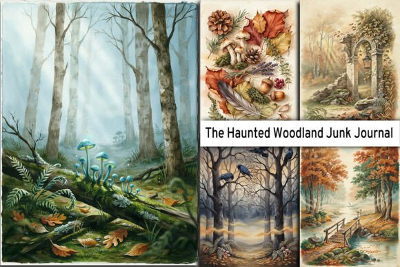Download The Haunted Woodland Junk Journal Pages - Woodland junk journal Collection
