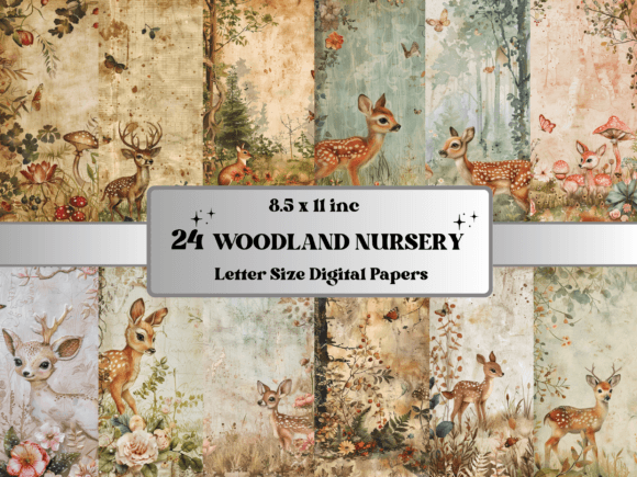 Download Woodland Junk Journal Digital Paper - Premium Resources