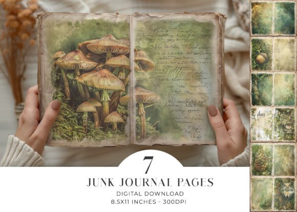 Download Woodland Junk Journal Bi Fold Pages - Woodland junk journal Collection